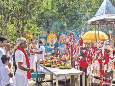 "Spiritual Journey to Maha Kebiliththa Devalaya: Unveiling the Hidden Sanctum of Deity Kataragama