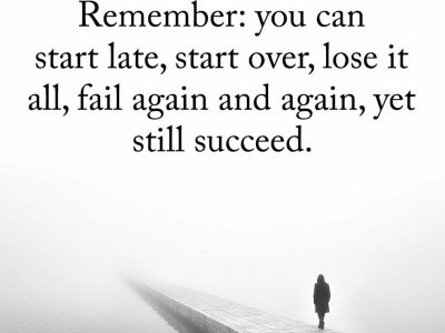 Nothing wrong with starting over